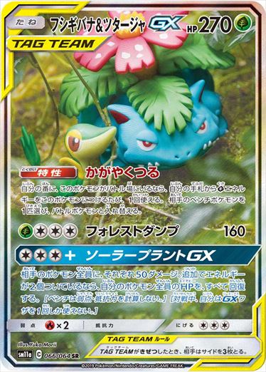 Venusaur&Snivy 066/064 SR SM11a Remix Bout 2019 Pokemon Card Japanese
