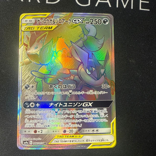 Greninja & Zoroark 066/055 HR SM9a Night Unison 2019 Pokemon Card Japanese